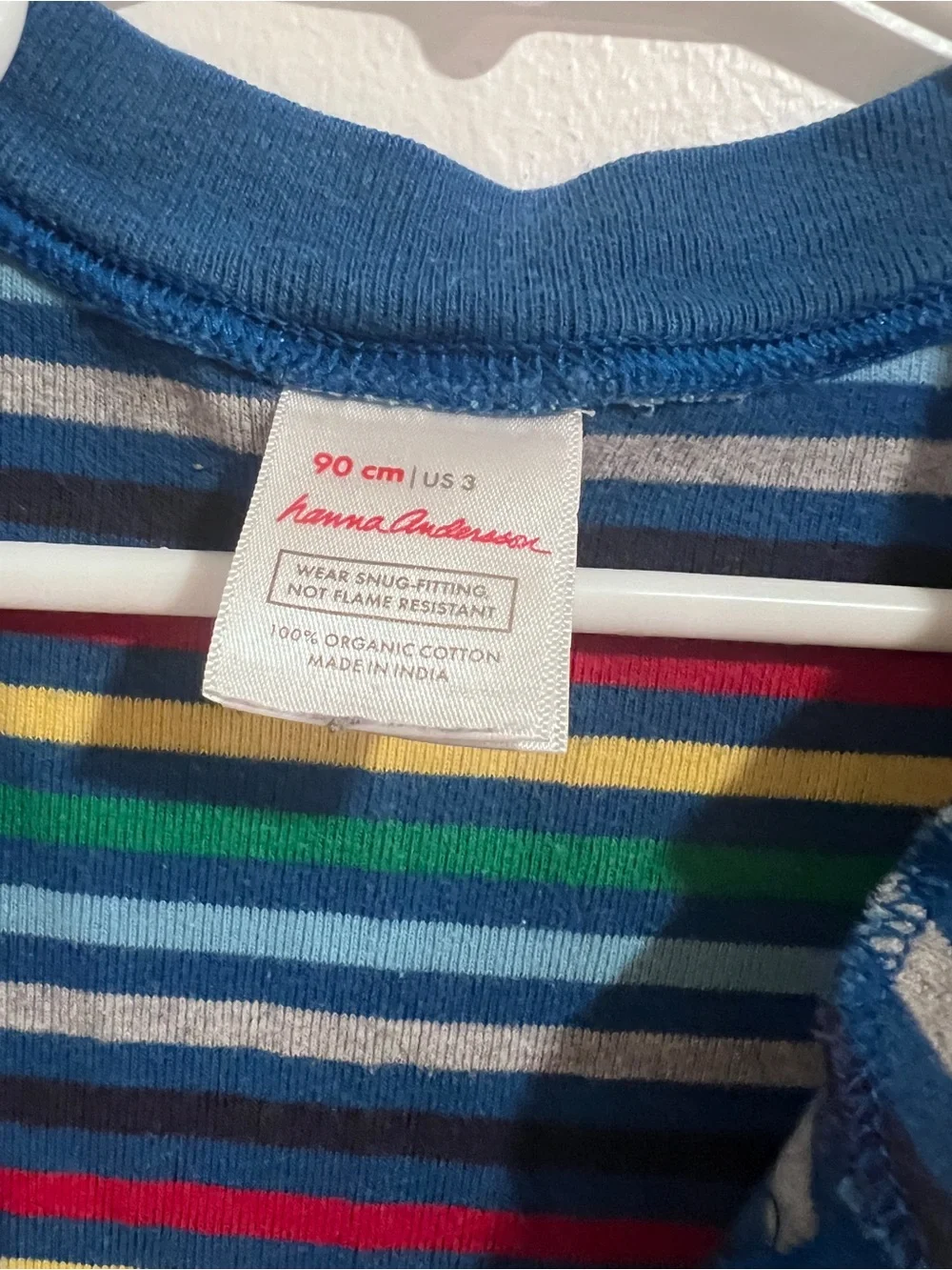 Hanna Andersson Multi Color Stripe Organic Cotton Zip Pajamas 3